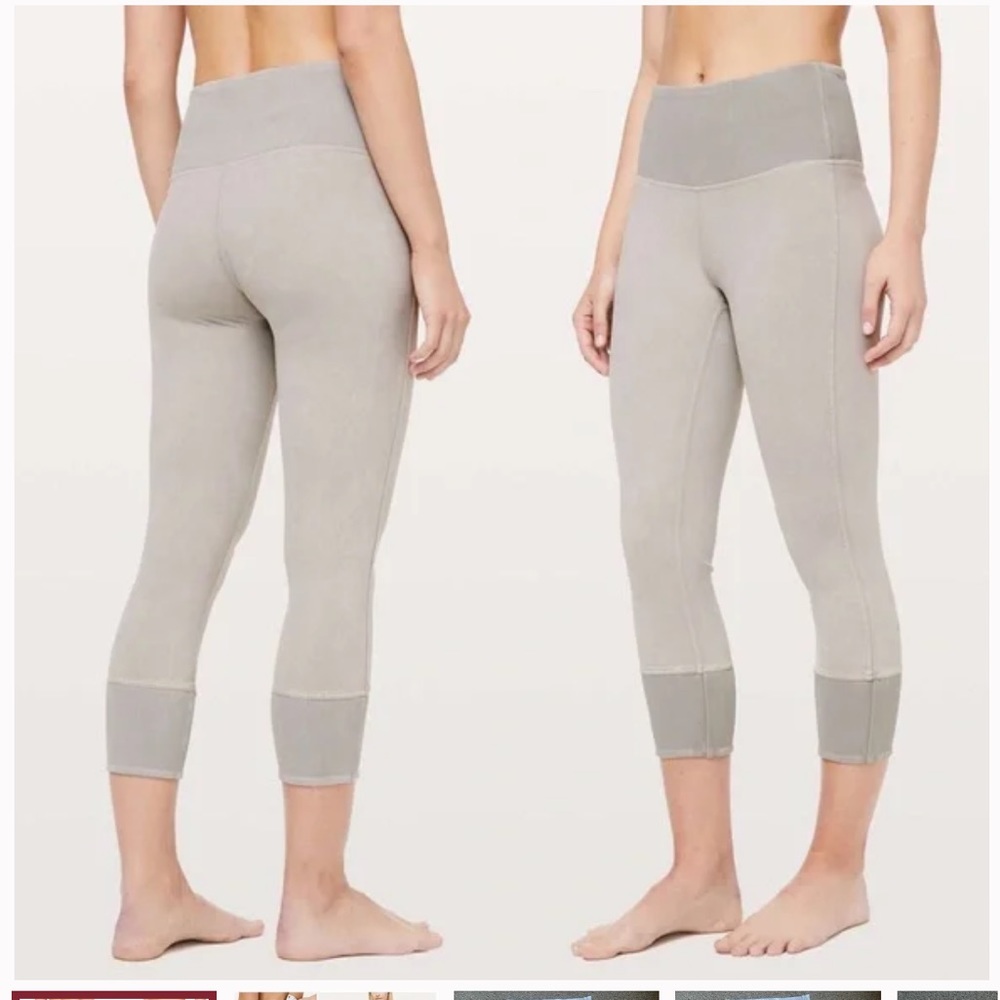 Lululemon Wunder Under Crop Sz 10 23" *Ribbed